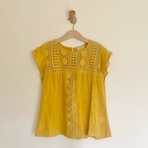Hayden Girls Linen Blouse - Size Large - Yellow